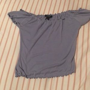 Blue Off the Shoulder Top